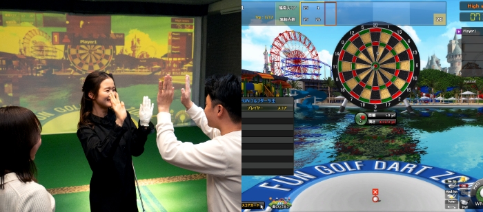 ゴルフダーツなど、初心者にも魅力的なミニゲームを搭載