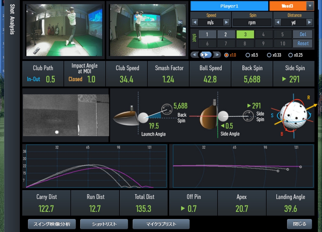 01 正確なデータ分析 ショットやスイングを可視化し、課題を明確にします。