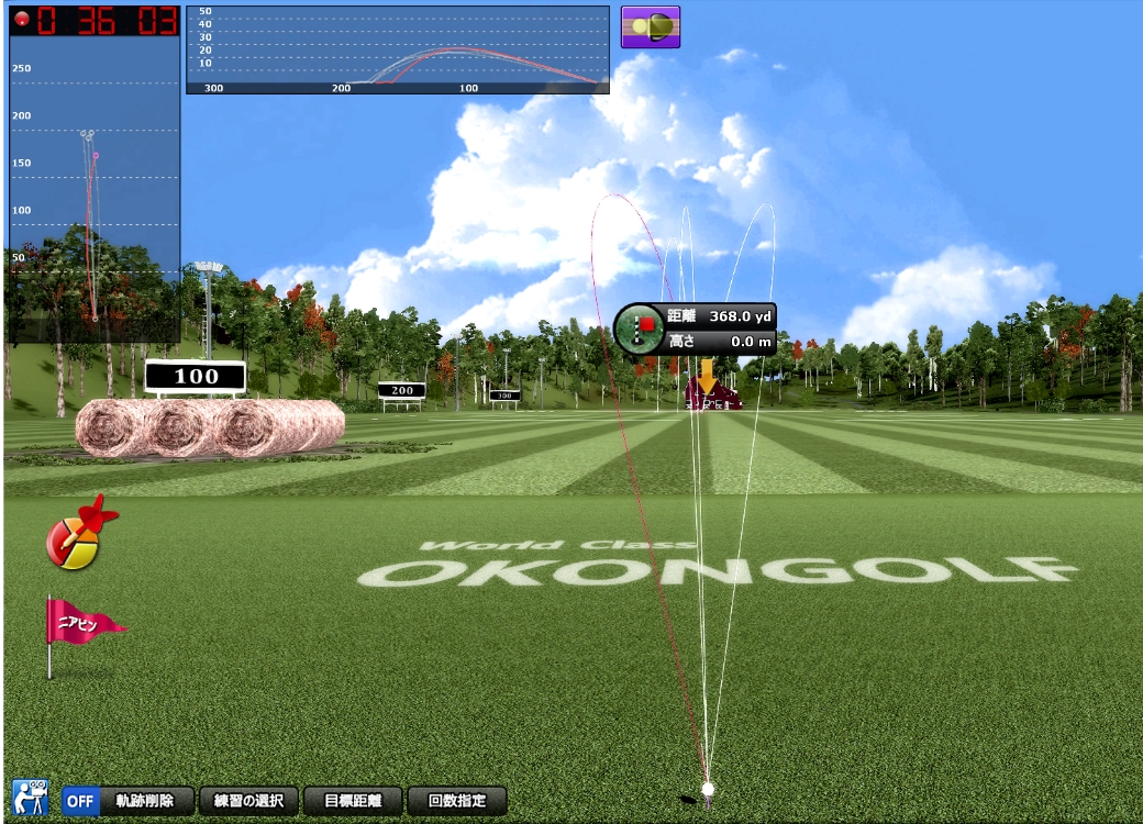 02 高い弾道再現性と圧倒的なリアル感 自宅にいながら、本格的な打感と臨場感を体験できます。
